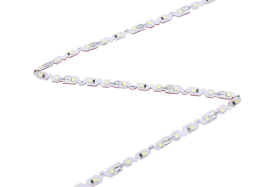 白いジグザグ LED ストライプ 72LEDs / メーター 12v 24v S形 広告用