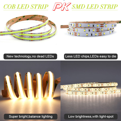 プレミアム LED ストライプロール 5 メートルコブの下キャビネットストライプ照明 CRI90 528 led/m, 1000Lm/m