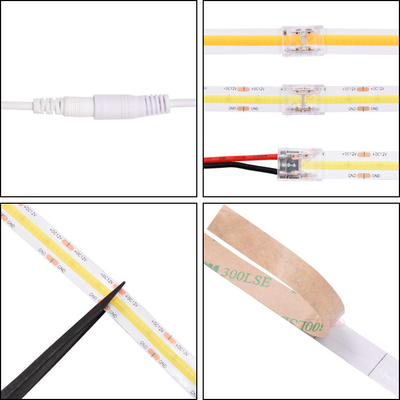 UL 柔軟なLEDストライプ 有名なチップ 24V 超薄型シリコン 10mm PCBボード IP20 528 コブ LEDライト