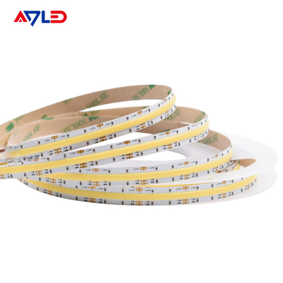 高密度DC24VドットレスライナーLED調節可能なCCT (2700K-6500K) COB 640Leds ストライプライト 低電圧テープライト