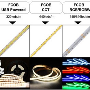 超高い環境信頼性の設計 屋外RGBライト 528led/m COB LEDストライプライト