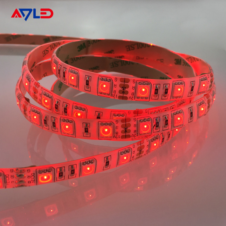 RGB 5050 赤色 LED ストライプライト, 60/m, 10mm 幅, 5m リール卸売