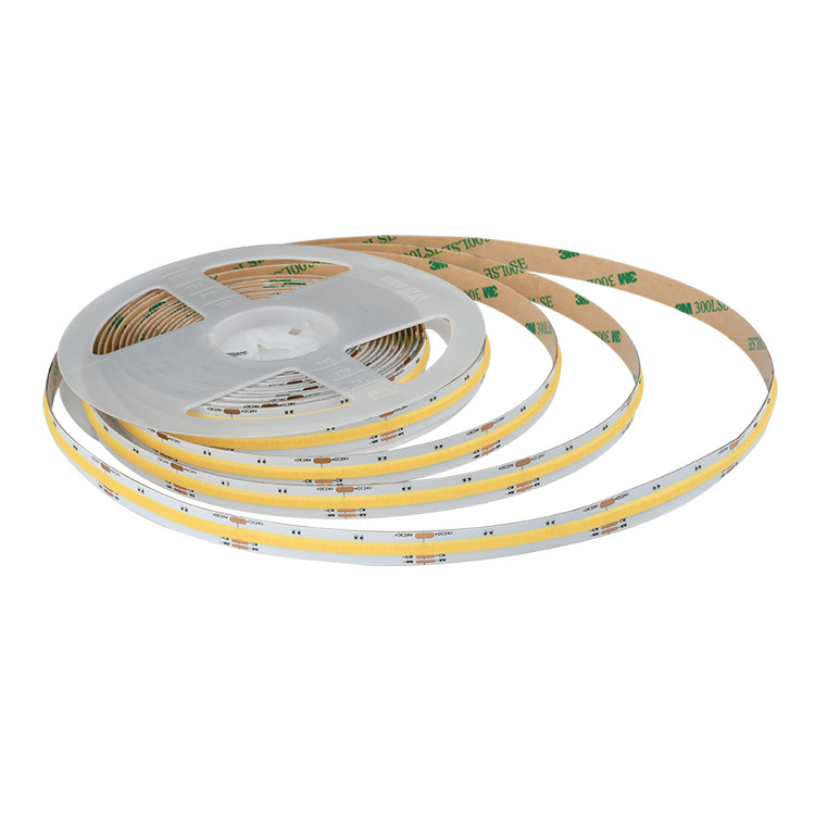 8W/M FCOB CCT 640 LED ライトストライプ 高密度 柔軟 FOB COB 10mm PCB ボード 線形ディム可能