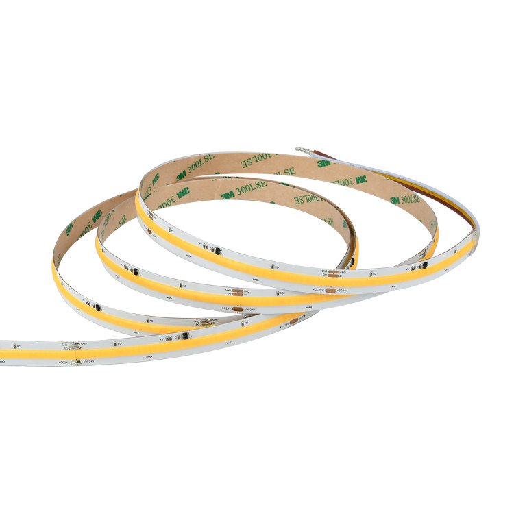 高密度点のない柔軟性 420 LED/m 純白デジタルCOB LEDストライプライト