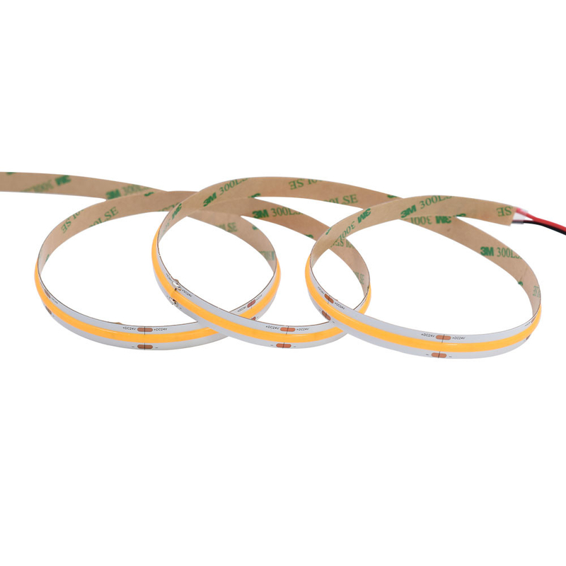 高明るさ 高CRI (90-98) 1mあたり528LED,幅10mm,DC24VLEDテープライトのCOBストライプ